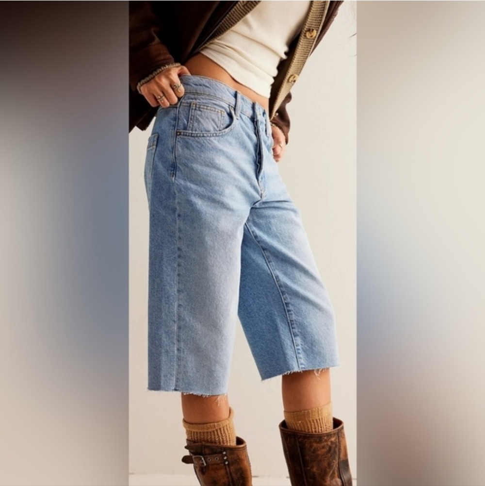 Free People We The Free Jam Session Relaxed Capri Light Jeans